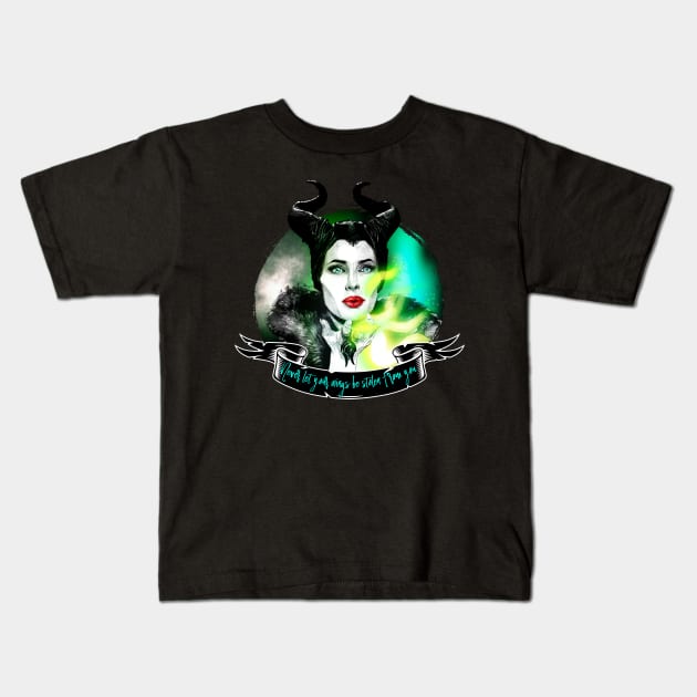 Maleficent Kids T-Shirt by Otracreativa